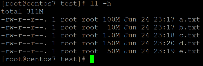 linux系统中如何将当前目录下的文件从大到小排序和从小到大排序