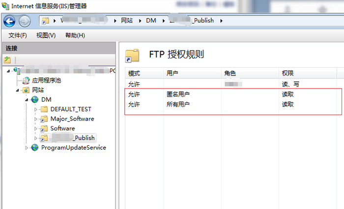 IIS FTP匿名登录不成功