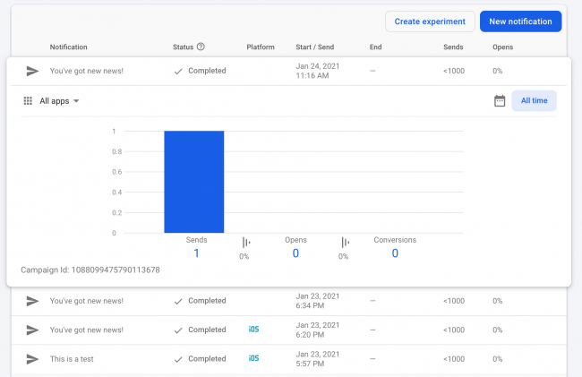 基于Firebase平台开发（八） —— 使用Firebase Cloud Messaging进行Push Notification的发送和接收（一）