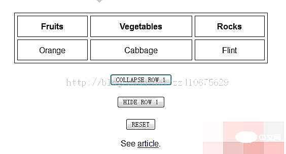 css--关于visibility设置 “collapse”值问题