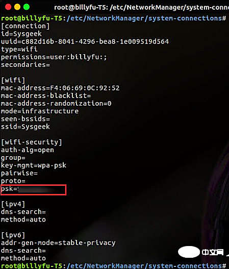 怎么查看linux连接wifi的密码？