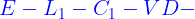 \large {\color{Blue}E-L_1-C_1-VD- }