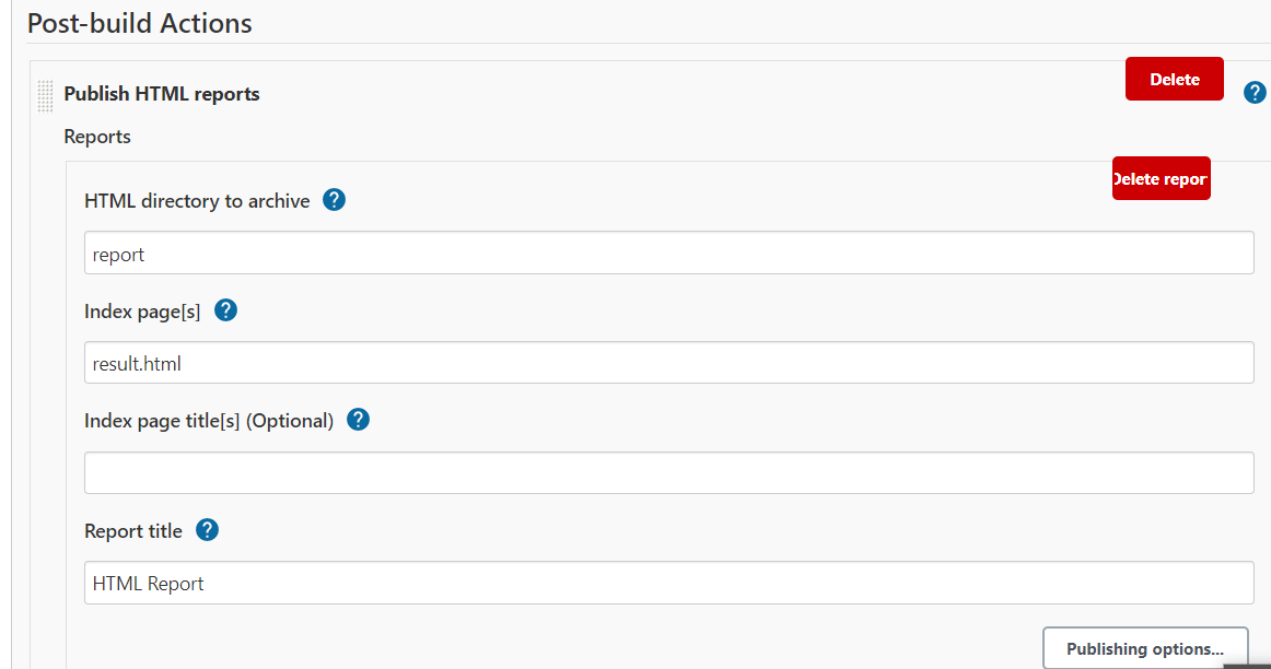 jenkins执行脚本，自动生成html报告