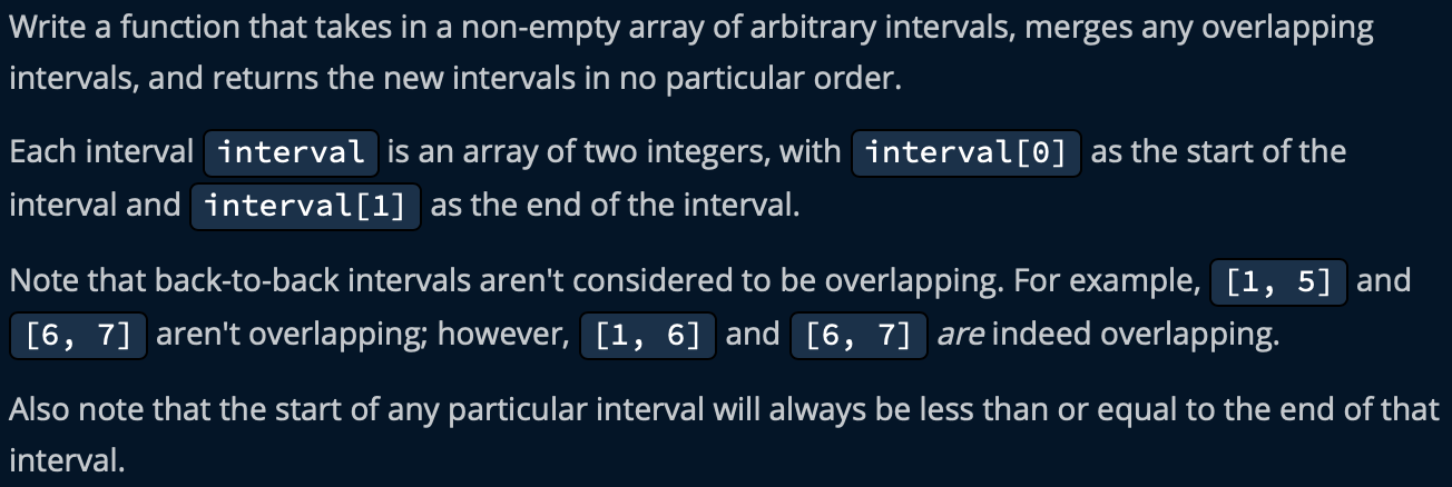 Merge Overlapping Intervals