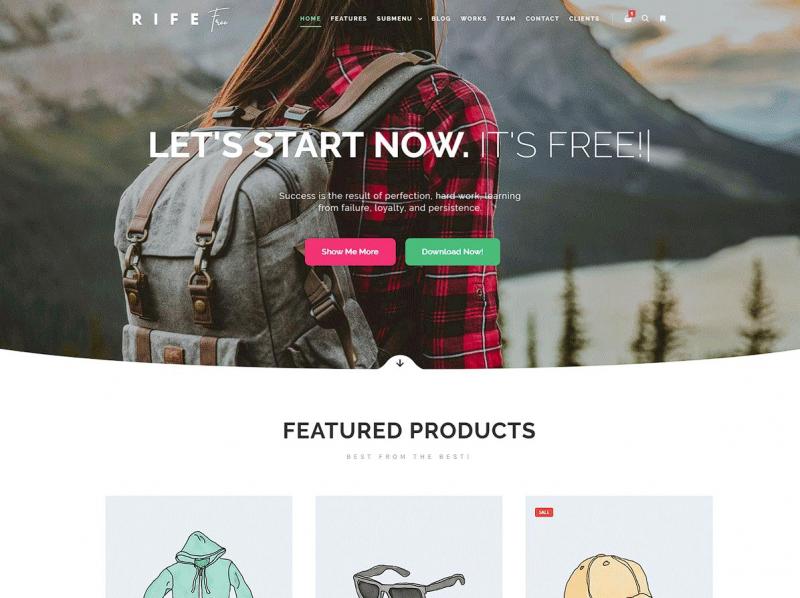 WordPress免费商城主题 Rife Free